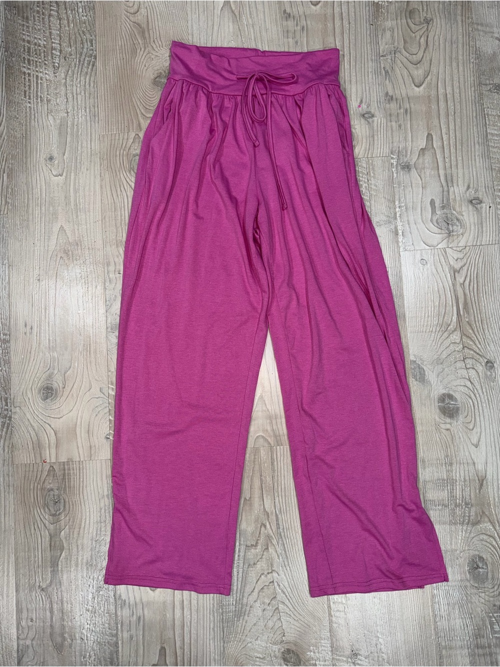 Magenta Drawstring Lounge Pants, Size Large